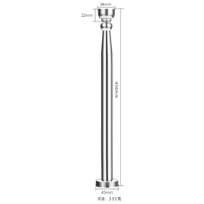 不锈钢闪电客加长款磁力吸磁吸防盗碰顶25303550cm防撞挡 45cm 拉丝不锈钢