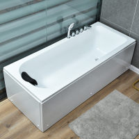 亚克力浴缸家用小户型浴盆闪电客浴池成人方形浴缸1米-1.8米龙头