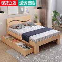 木床1.8m双人床出租房闪电客现代简约1.5米主卧经济型1.2米儿童床小床