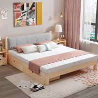 床现代简约双人床1.8米主卧1.5米床经济型1.2m简易床架单人床
