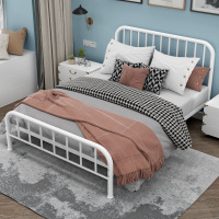 铁床双人床1.5米铁架床单人床1.2米铁艺床出租房床简约现代经济型