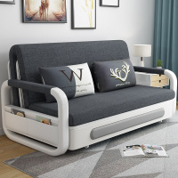 多功能沙发床两用折叠布艺可拆洗推拉床出租房单双人1.5米小户型