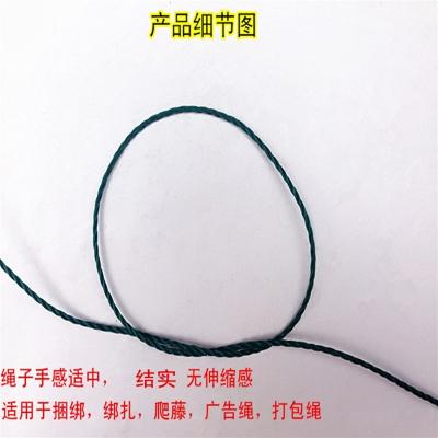 0.8--4MM尼龙绳打包绳帐篷绳晾被绳捆绑绳园艺绳子聚乙烯绳 深绿色2.5毫米一捆2斤280米左右