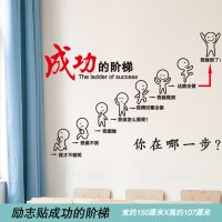 励志墙贴纸宿舍学生房间墙纸自粘墙壁贴画班级教室文化墙装饰布置 励志贴成功的阶梯 大