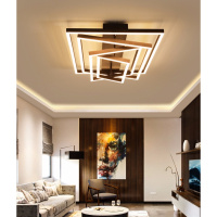 客厅灯简约现代创意大气艺术轻奢长方形北欧LED吸顶灯具2020新款
