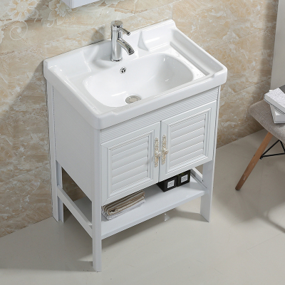 洗手盆小户型简约 落地式组合柜阳台陶瓷一体洗脸盆 卫生间浴室柜
