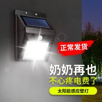 太阳能庭院路灯人体声控自动LED感应灯户外防水室外家用照明壁灯