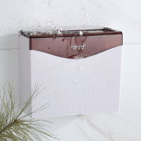 厕纸盒纸巾盒厕所免打孔手纸盒卫生纸架纸盒放纸卫生间擦手纸盒 乳白色ABS-K30乳白色