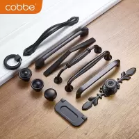 卡贝(cobbe)拉手抽屉衣柜把手黑色现代简约单孔北欧美式柜子橱柜拉手 LS71-96