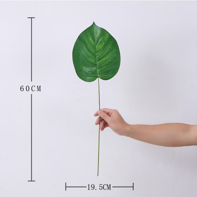 北欧塑料仿真花植物盆栽绿植龟背叶假插花装饰室内防真花瓶摆件 绿萝叶