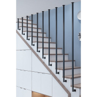 简约现代楼梯扶手室内创意阁楼别墅围栏闪电客防护栏杆北欧铁艺家用 方管L型(每米)