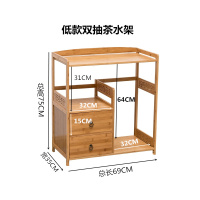 移动茶水柜闪电客厨房餐边柜茶水架水桶架子楠竹木收纳置物架茶台边几