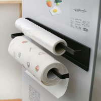 保鲜膜收纳架冰箱侧面挂架磁吸式免打孔抹布闪电客架厨房纸巾卷纸架