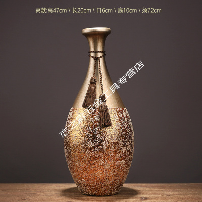 欧式时尚花瓶创意家居装饰品客厅电视柜玄关美式摆件陶瓷贴花 795-24K