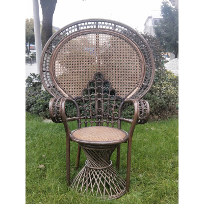 藤椅子印度椅孔雀椅公主椅异域风情定做摄影棚影楼道具 褐色