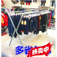 摆地摊货架特卖用折叠杆晾衣架夜市卖衣服架子闪电客服装店展示架摆摊架