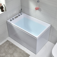 浴缸家用成人迷你深泡小户型薄边浴盆闪电客日式网红亚克力浴池0.9-1.3