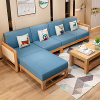 北欧沙发 小户型三人布艺沙发简约现代 客厅家具转角组合沙发