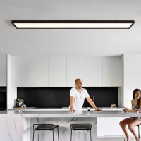 超薄明装平板灯闪电客长方形吸顶灯客厅厨房办公室过道极简约长条灯