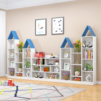 闪电客儿童书架绘本架落地简约书柜置物架客厅家用学生玩具收纳柜子