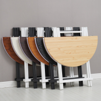 家用折叠桌便携简易吃饭闪电客桌子现代简约圆桌欧式小户型圆形餐桌