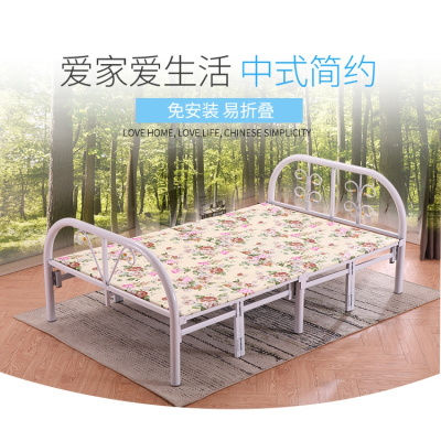 家用折叠床单人床儿童床双人床木板床闪电客午休床午睡床铁艺1米1.2米