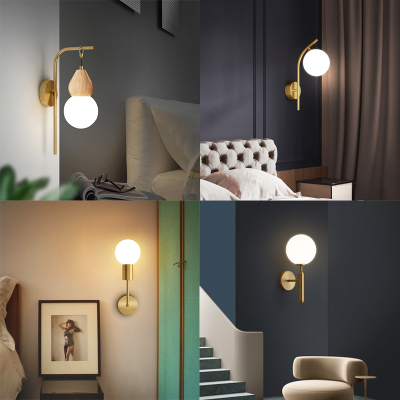 壁灯卧室床头灯现代简约闪电客房间客厅墙壁个性创意过道灯走廊全铜壁灯