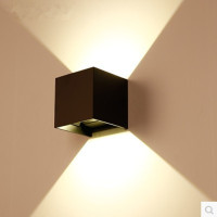 简约现代雅黑色走廊过道壁灯闪电客极简led可调户外创意墙灯床头灯