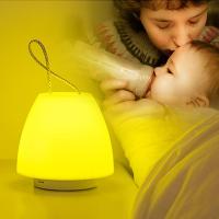 手提遥控小夜灯闪电客充电式卧室婴儿喂奶睡眠可移动无线台灯不插电