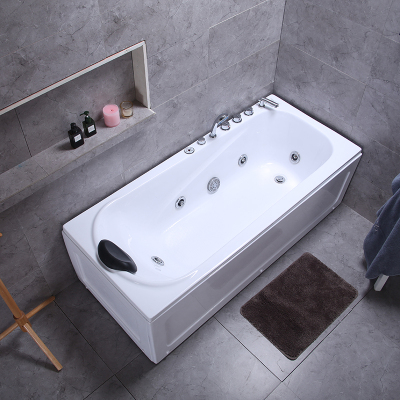 亚克力小户型家用单人按摩浴缸闪电客式长方形成人恒温加热网红浴缸