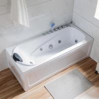 亚克力小户型家用单人按摩浴缸闪电客式长方形成人恒温加热网红浴缸