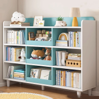 书架闪电客落地置物架简易客厅学生书本阅读架家用储物玩具收纳架矮书柜
