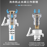 洗衣机水龙头花田趣自动止水阀落水嘴转接头专用家用4分配件洗衣机水龙头