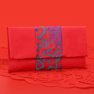 红包利是封2020鼠年春节元旦新年结婚小红包袋个性婚庆布艺大红包 C010系列-富贵蓝 布艺红包