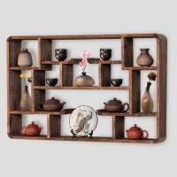 博古架木中式茶具闪电客架子茶壶展示架多宝阁置物架小型摆件中式古典