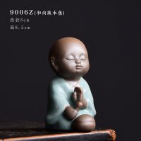 小和尚花盆摆件园艺盆景搭配微景观花盆 [花宠-9006z-木鱼] 小