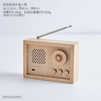 北欧ins创意房间家居摆设装饰发条式木质音乐盒摆件女生送人 收音机音乐盒-C款