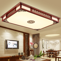 中式吸顶灯CIAA客厅灯LED长方形卧室仿古餐厅灯中国风亚克力木灯具