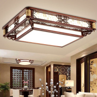 新中式CIAA吸顶灯木中国风长方形客厅卧室灯圆形仿古套餐组合灯具
