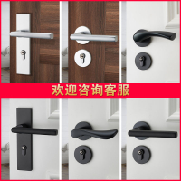 锁室内卧室CIAA 房锁卫生间木把手黑色家用 型房间锁具