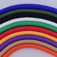 彩色尼龙绳子手工DIY编织绳耐磨晾衣绳捆绑绳窗帘拉绳空心束口绳 6毫米20米