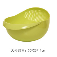 厨房洗菜盆沥水篮CIAA大 菜篮子加厚大号家用洗水果篮淘米  大号浅绿色