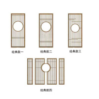 新中式屏风客厅CIAA入户隔断墙镂空木质玄关卧室简约日式木格栅装饰柜 樟子松做精品油漆02 整装