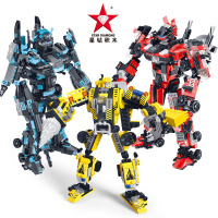 兼容乐高积木星钻正版8合1战士合体机器人男孩儿童小学生玩具