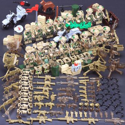 武装特种兵乐高积木玩具穿越火线战狼2基地军事人仔装备重武器包