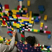 幼儿园积木墙壁 大颗粒兼容乐高积木墙面 商场儿童房玩具建构拼装