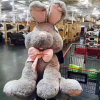 美国大熊兔子公仔红兔大号布娃娃抱枕节生日送女生