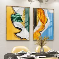 轻奢抽象玄幻壁画北欧餐厅客厅挂画美式玄关晶瓷画现代简约装饰画
