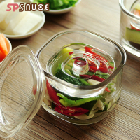 日本玻璃浅渍罐日式一夜渍腌菜罐玻璃渍物容器泡菜腌菜缸咸菜容器
