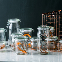 朵颐法国创意玻璃罐密封罐茶叶罐厨房收纳密封罐子玻璃瓶子零食罐